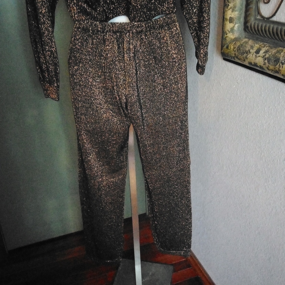 Vintage Christian Dior Dress Up to Loungewear Knit Pantsuit Sz XS/S - Picture 6 of 13